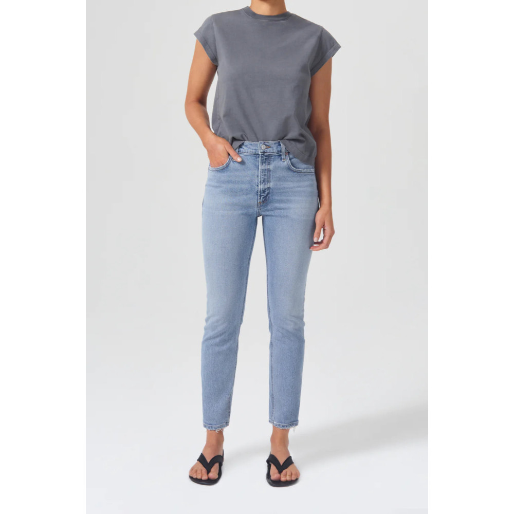 Rubis Glow Mid Rise Slim Crop