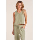 Courant Flow Neck Gauze Tank