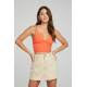 Enchant Tone Crop Rib Tank