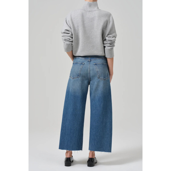 Jade Raw Hem Crop
