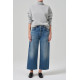 Jade Raw Hem Crop