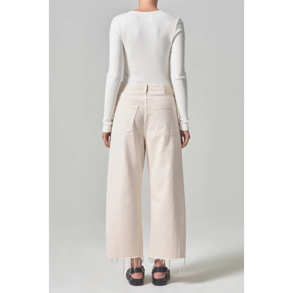 Jade Raw Hem Crop