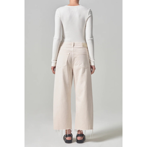 Jade Raw Hem Crop