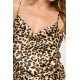 Vida Symmetry Print Satin Cowl Neck Tank Top