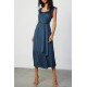 Tanzanite Stile Shoulder Midi Dress
