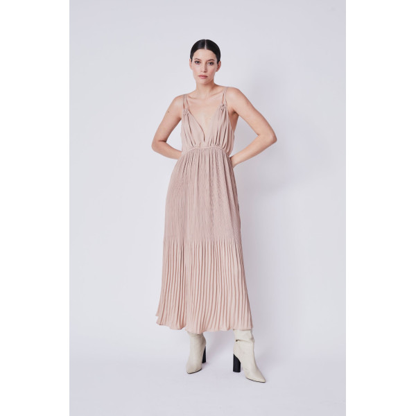 Tessellation Pleat Maxi Dress