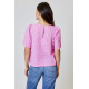 Nebula Glow Flower Applique Top