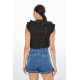 Rose Embroidered Top