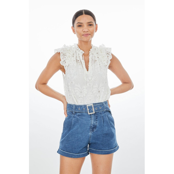 Rose Embroidered Top