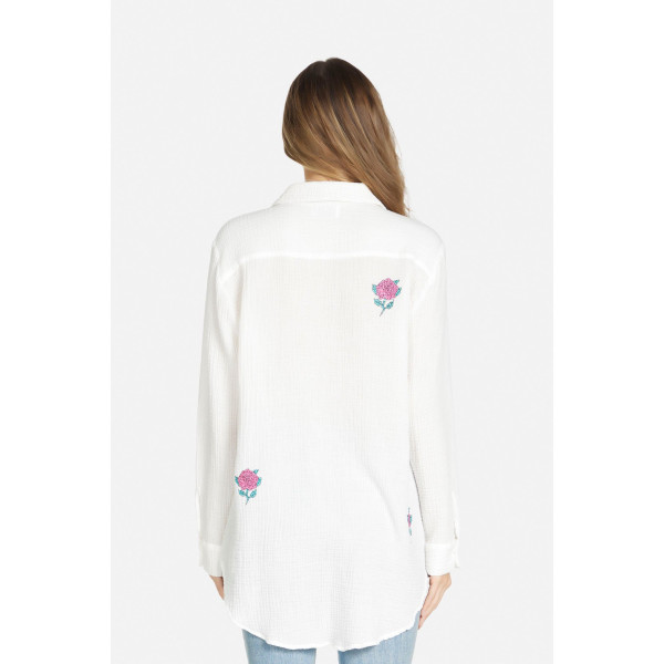 Ambra Paradox Crystal Rose Button Down