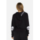 Delicada Skull Heart Zip Hood