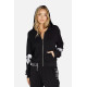 Delicada Skull Heart Zip Hood