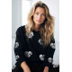 Structure Skull Heart Sweat Shirt