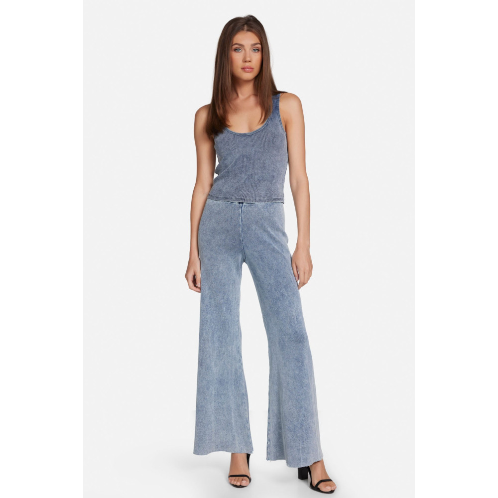 Tulle Denim Wash Tank