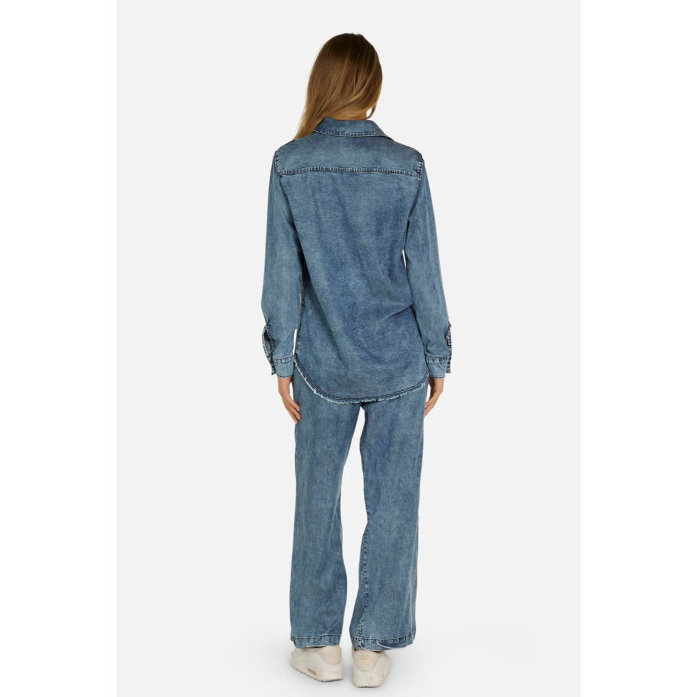 Glimmer Wide Leg Denim Pant