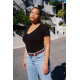 Mist Mood Slim V Neck Tee