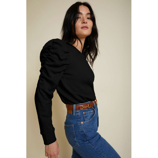 Dulce Drift Gathered Sweatshirt