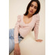 Luna Shirred V neck