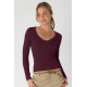 Pattern V-Neck Long Sleeve