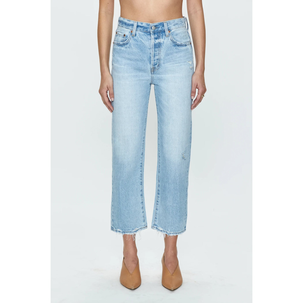 Onyx Crop High Rise Straight Jean