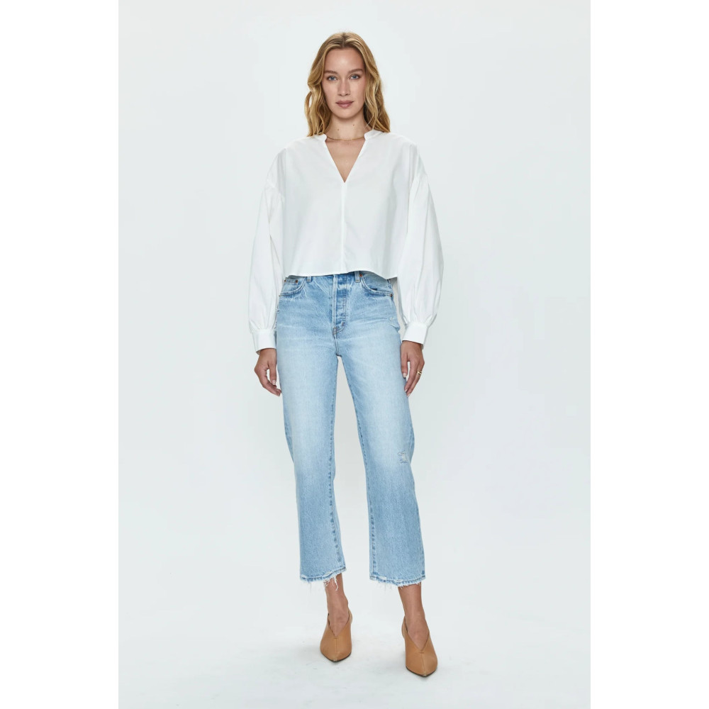 Onyx Crop High Rise Straight Jean