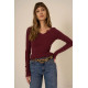 Mussola Comeback Notch Neck Long Sleeve