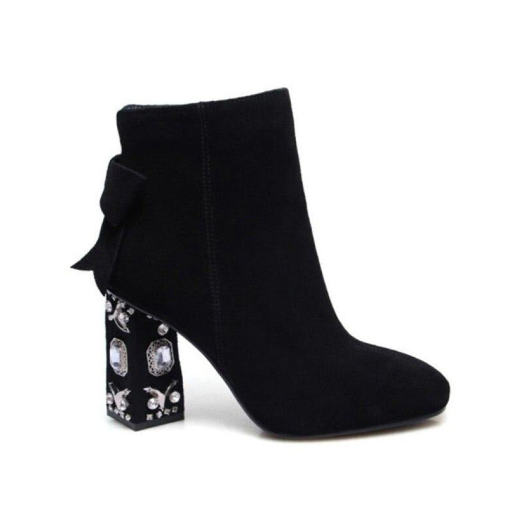 Alba Crystal Suede Heels