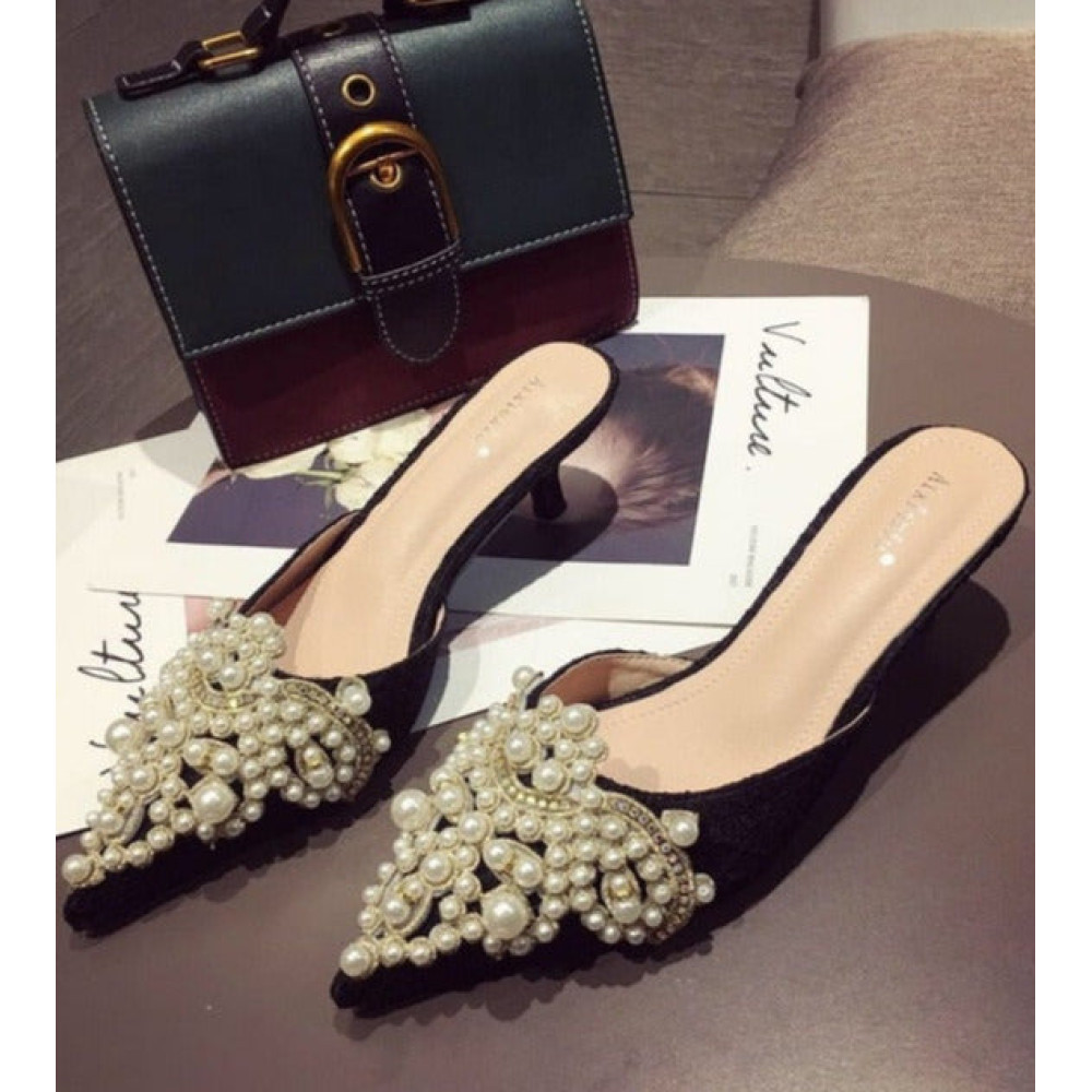 Sunset Vida Pearl Embellished Heels