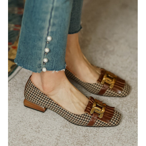 Muse Check Loafers