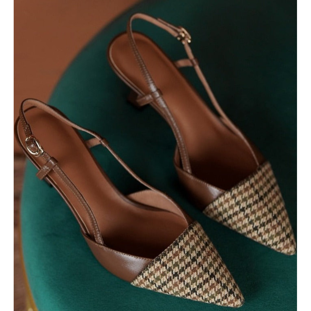 Warm Leather Kitten Heels